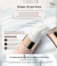 Load image into Gallery viewer, Legend Age Radiance eye cream is an anti-aging skin care product, it has liquid crystals emulsifying technology, has fast penetration, high absorption and steady release, will reduce the fine wrinkles and nourish around the eye skin area and keep you a plumping and younger look.