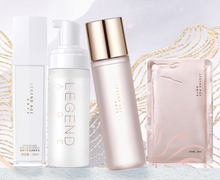 Load image into Gallery viewer, LEGEND AGE 4-item set: Cleansing Mousse, Emulsion Spray, Moisturizing Toner and Advanced Hydrating Mask (Amino Acid Cleanser/Super-moisturizing / Soften the skin / Nourish the skin)
