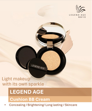 Load image into Gallery viewer, Legend Age Cushion BB Cream is a light makeup with its own sparkle, it conceals, brightens, long lasts and nourishes your skin.
