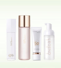 Load image into Gallery viewer, Legend Age emulsion spray, moisturizing toner, Ultra-light Whitening Sunscreen, and cleansing mousse,  safe to use for all skin types, bundle price
