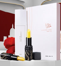 Load image into Gallery viewer, High end 3 in 1 Legend Age Advanced Hydrating Mask gives you plumping, nourishing and healthy-looking glow; 3 in 1 Legend Age Emulsion Spray has also high end ingredients (toner, essence &amp; emulsion) can hydrate and trap moisture; Legend Age Lipstick is highly moisturizing and also show pinkish color and has no stains on cups

