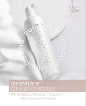 Load image into Gallery viewer, 3 in 1 Legend Age Cleansing Mousse is not only a makeup remover or cleanser, but also a multi-essence hydrating product. gives you plumping, nourishing and healthy-looking glow
